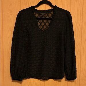 Banana Republic Black Sheer Blouse